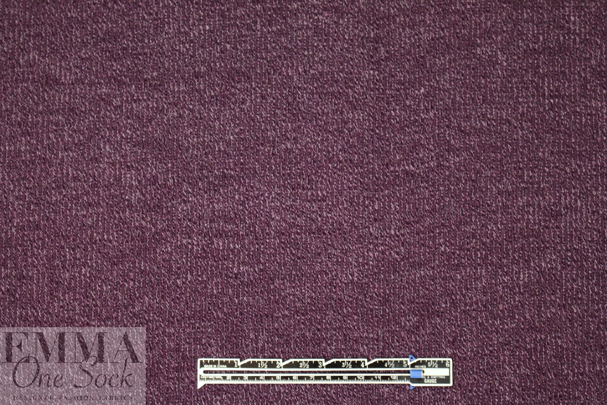 tweedy ribbed sweater knit - gloxinia/silver 1.875 yd