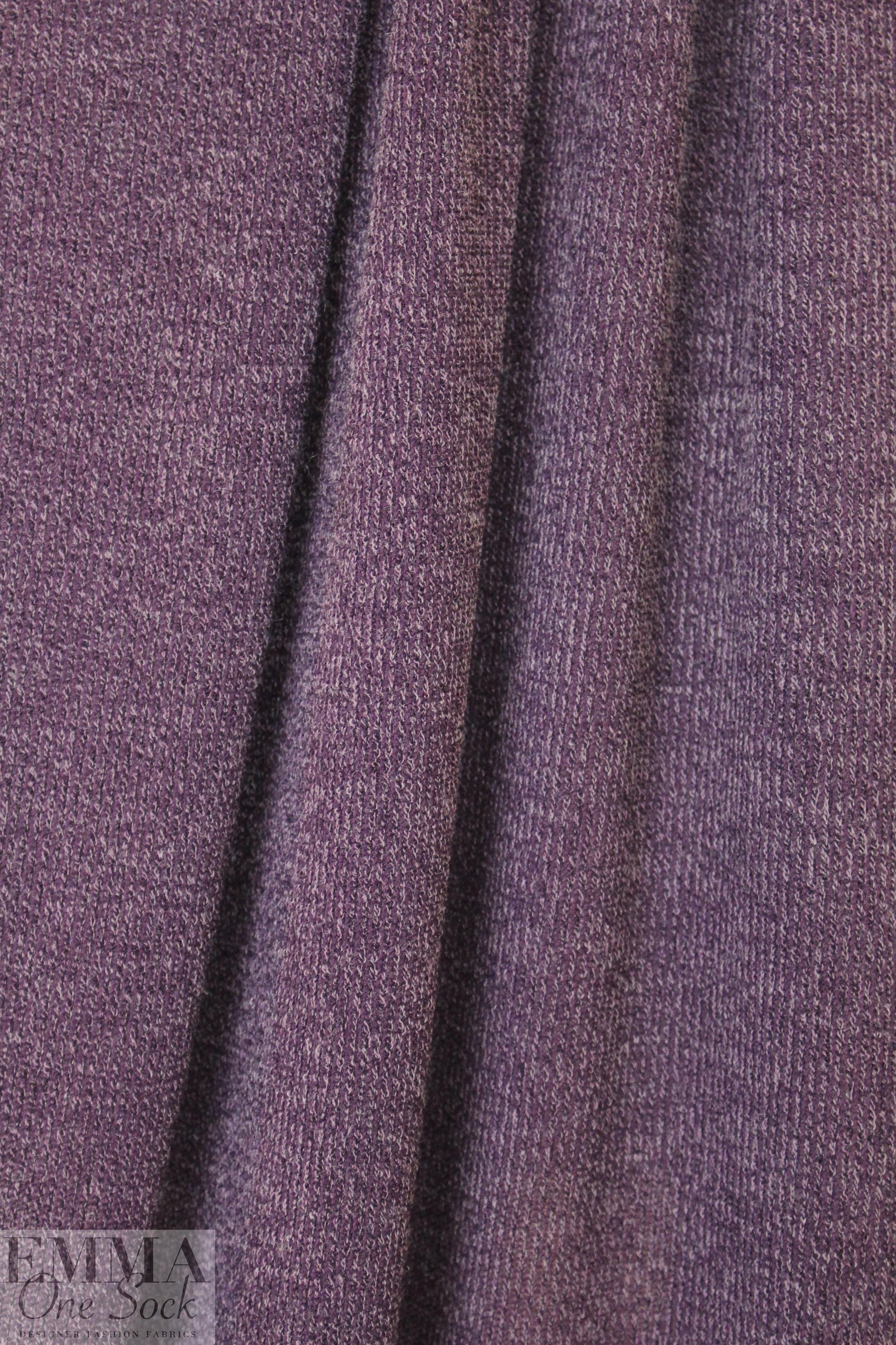 tweedy ribbed sweater knit - gloxinia/silver 1.125 yds