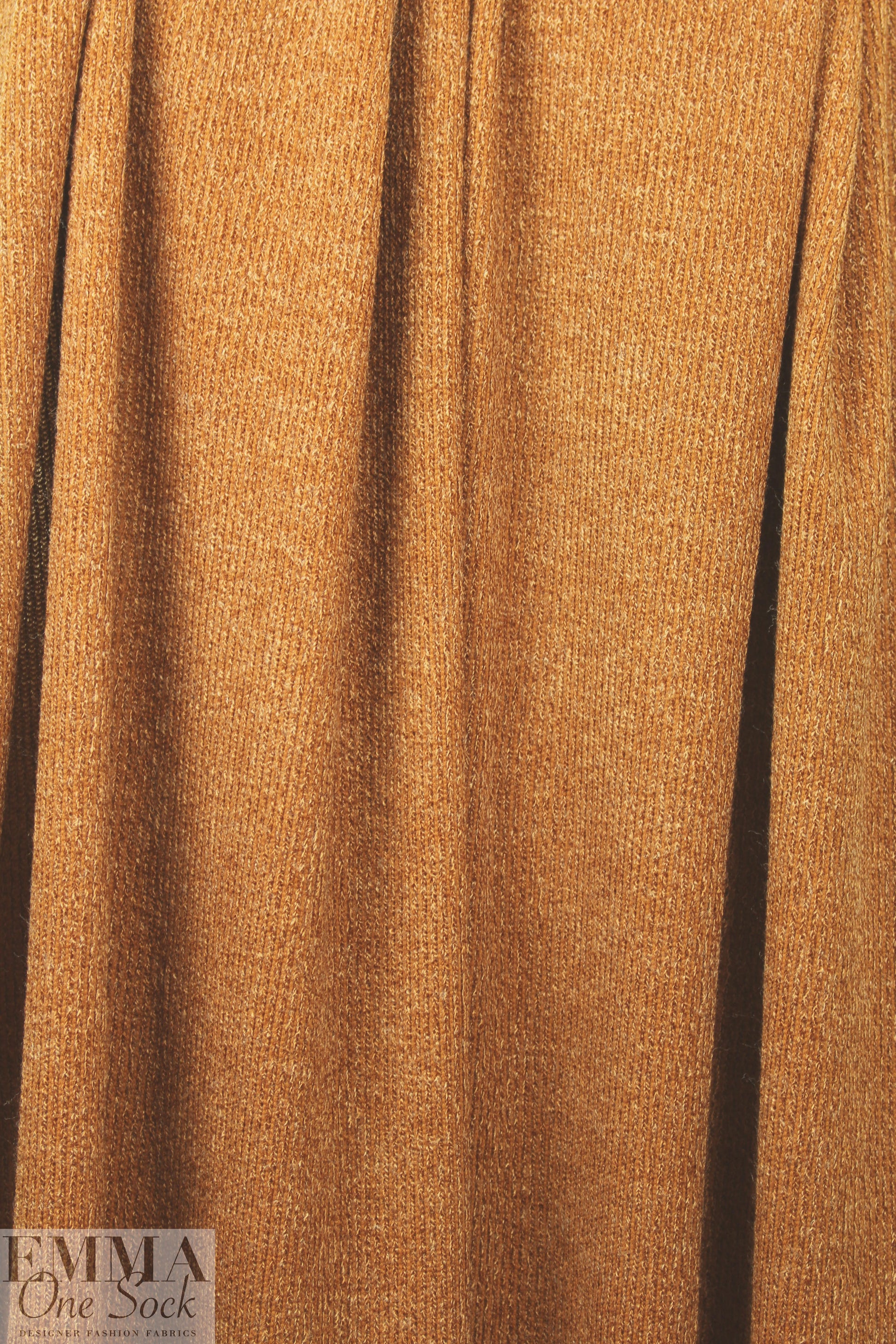 tweedy ribbed sweater knit - burnt orange 1.66 yd