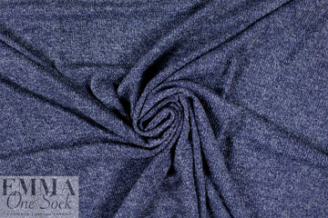 tweedy ribbed sweater knit - indigo