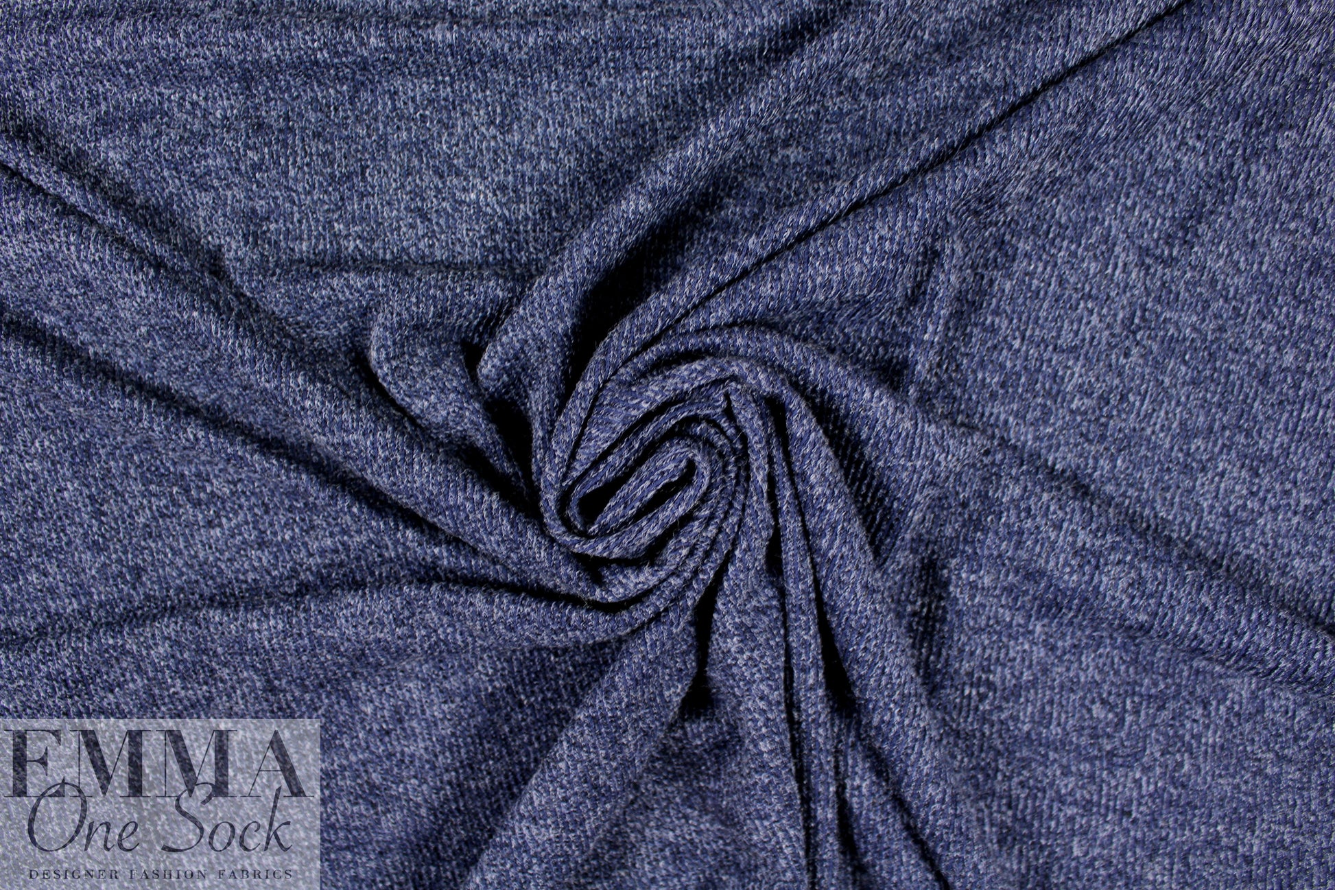 tweedy ribbed sweater knit - indigo 1.66 yds