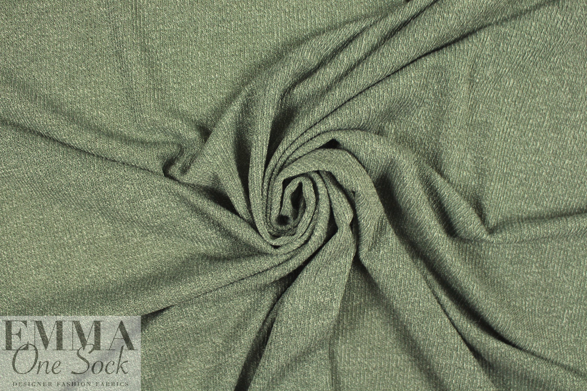 tweedy ribbed sweater knit - dusty sage 1.5 yd