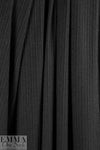 mini cable rayon blend sweater knit - black 1.875 yd