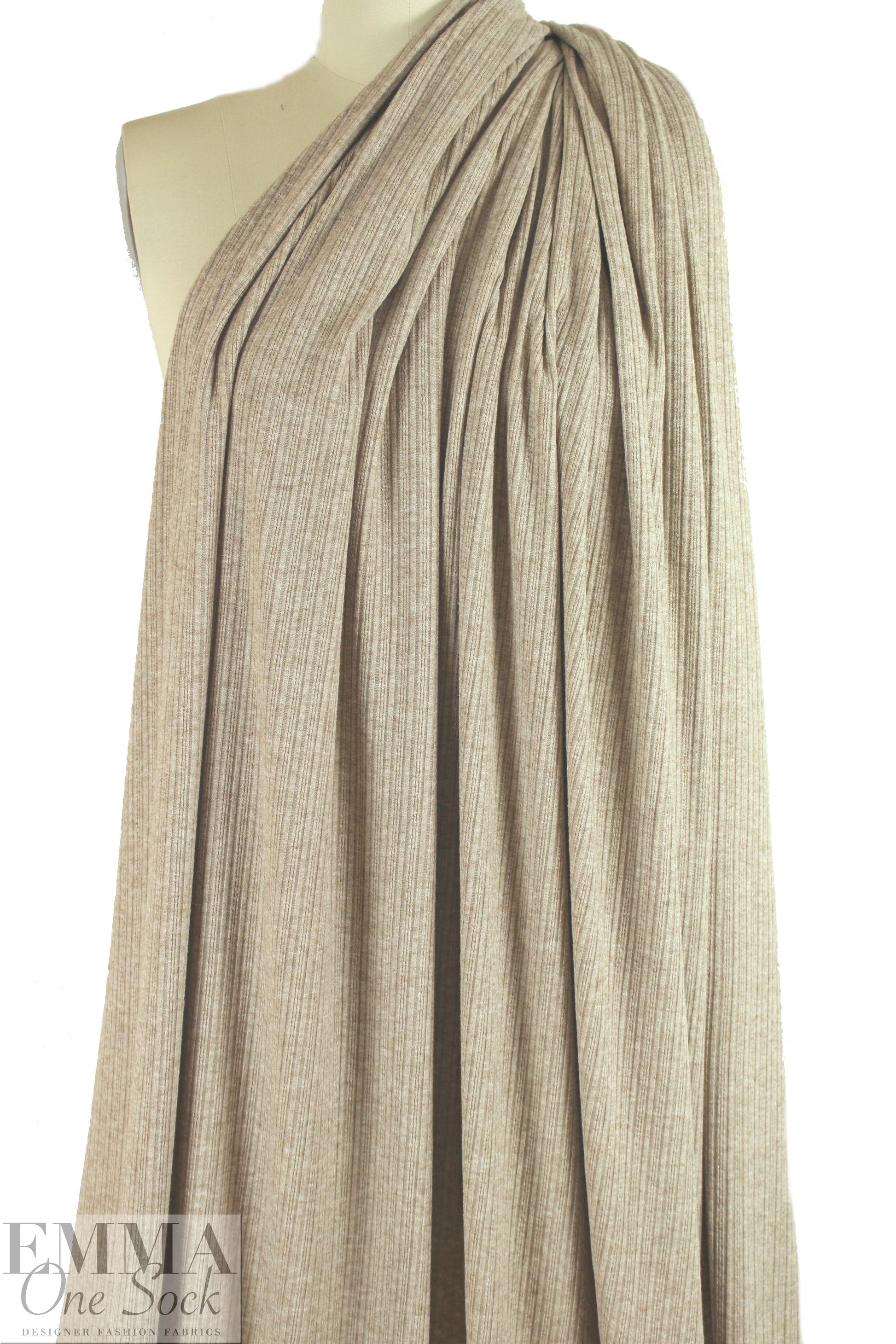 mini cable rayon blend sweater knit - sandalwood 2.25 yd