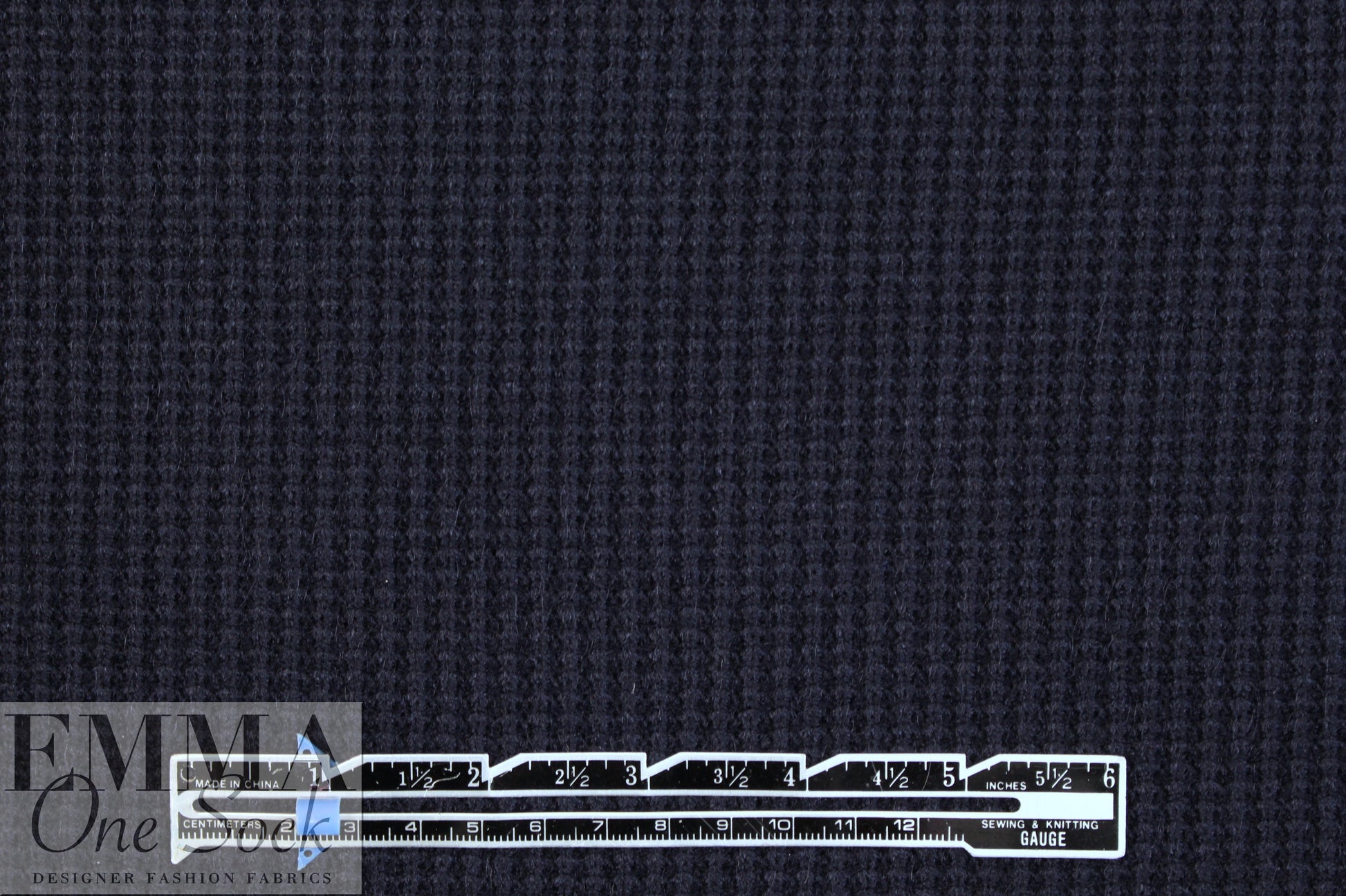 thick and soft waffle weave sweater knit - midnight 1 yard