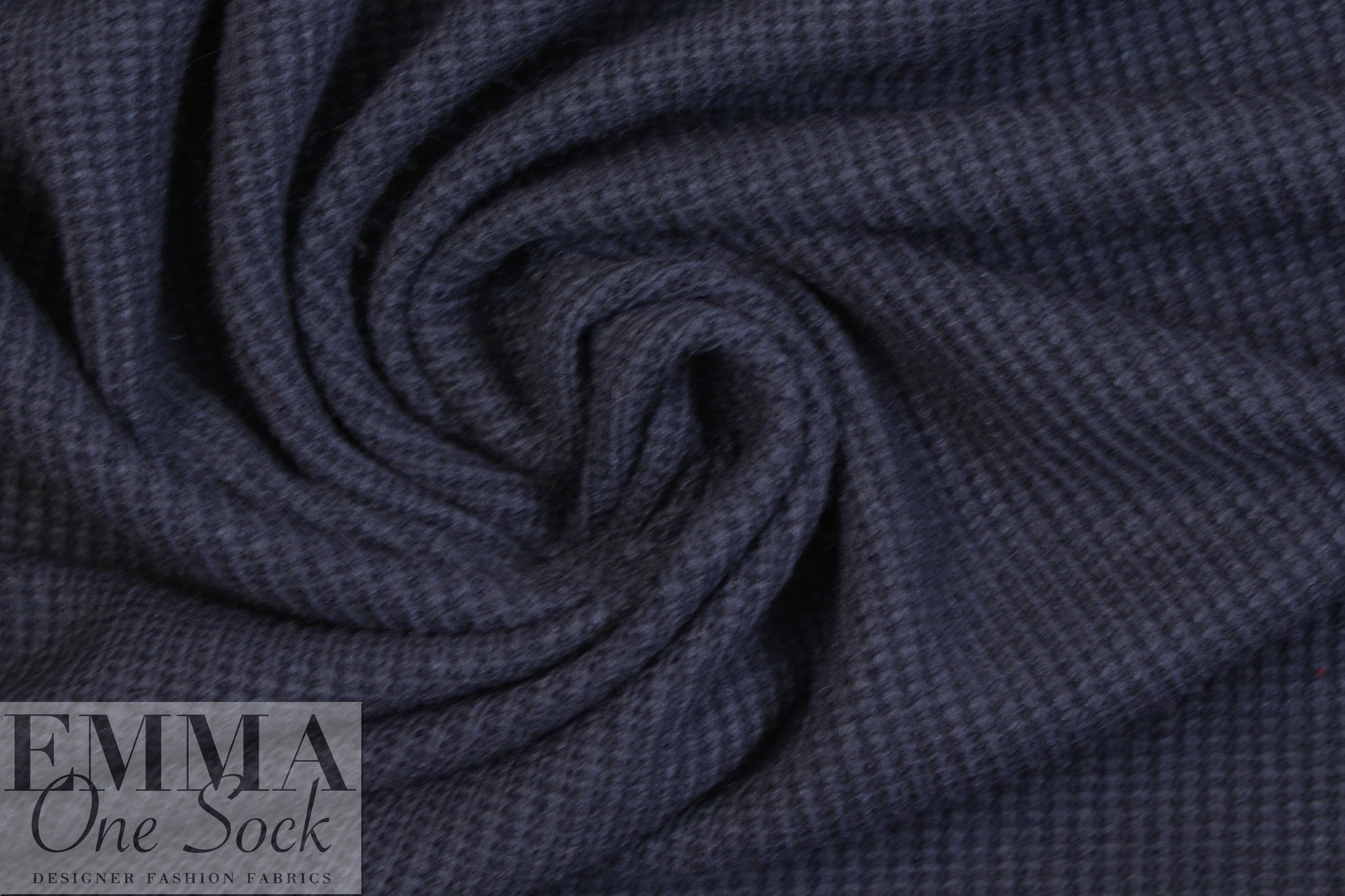 thick and soft waffle weave sweater knit - midnight .75 yds