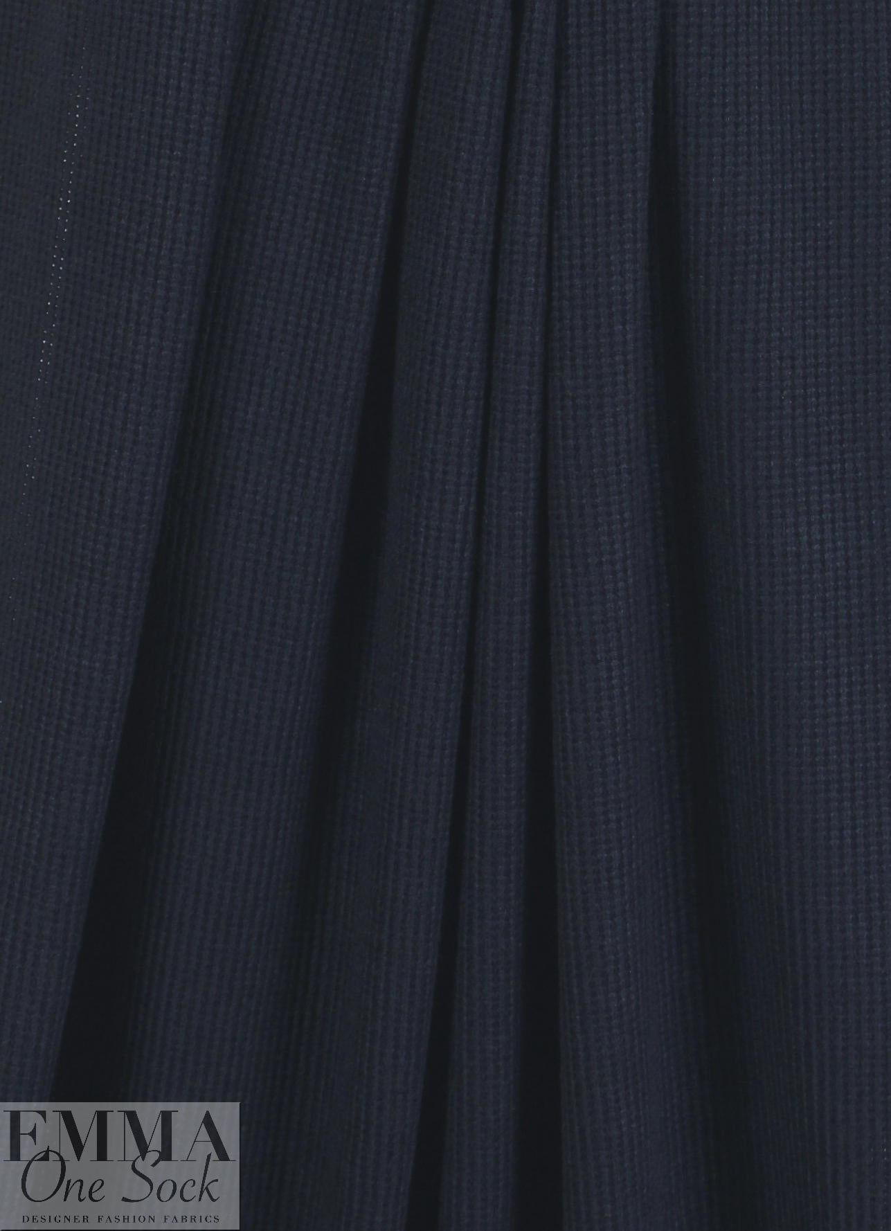 thick and soft waffle weave sweater knit - midnight 1 yard