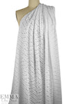 eyelet stitch poly/cotton knit, Oeko-Tex certified - white 1.75 yd