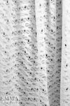 eyelet stitch poly/cotton knit, Oeko-Tex certified - white 1.75 yd
