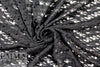 eyelet stitch poly/cotton knit, Oeko-Tex certified - black 1.75 yd