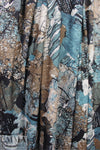 'marble abstract' sweater knit - earthy blues/browns 1 yard