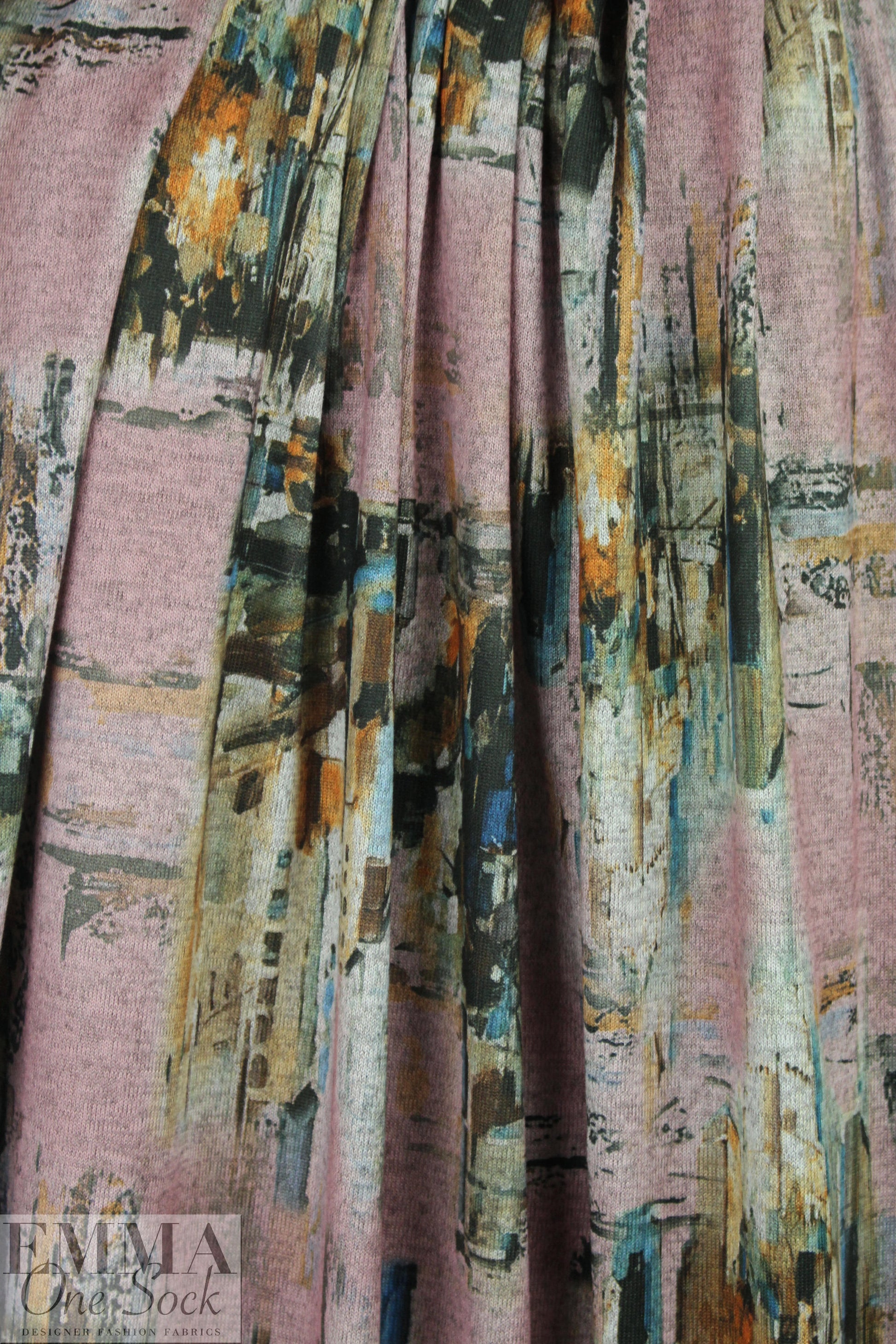 'metropolis' design sweater knit - dusty pink 1 yard