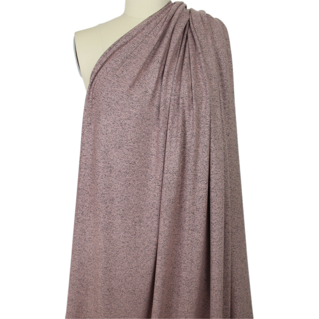 super-soft rayon blend brushed sweater knit - dusty mauve 1.5 yd