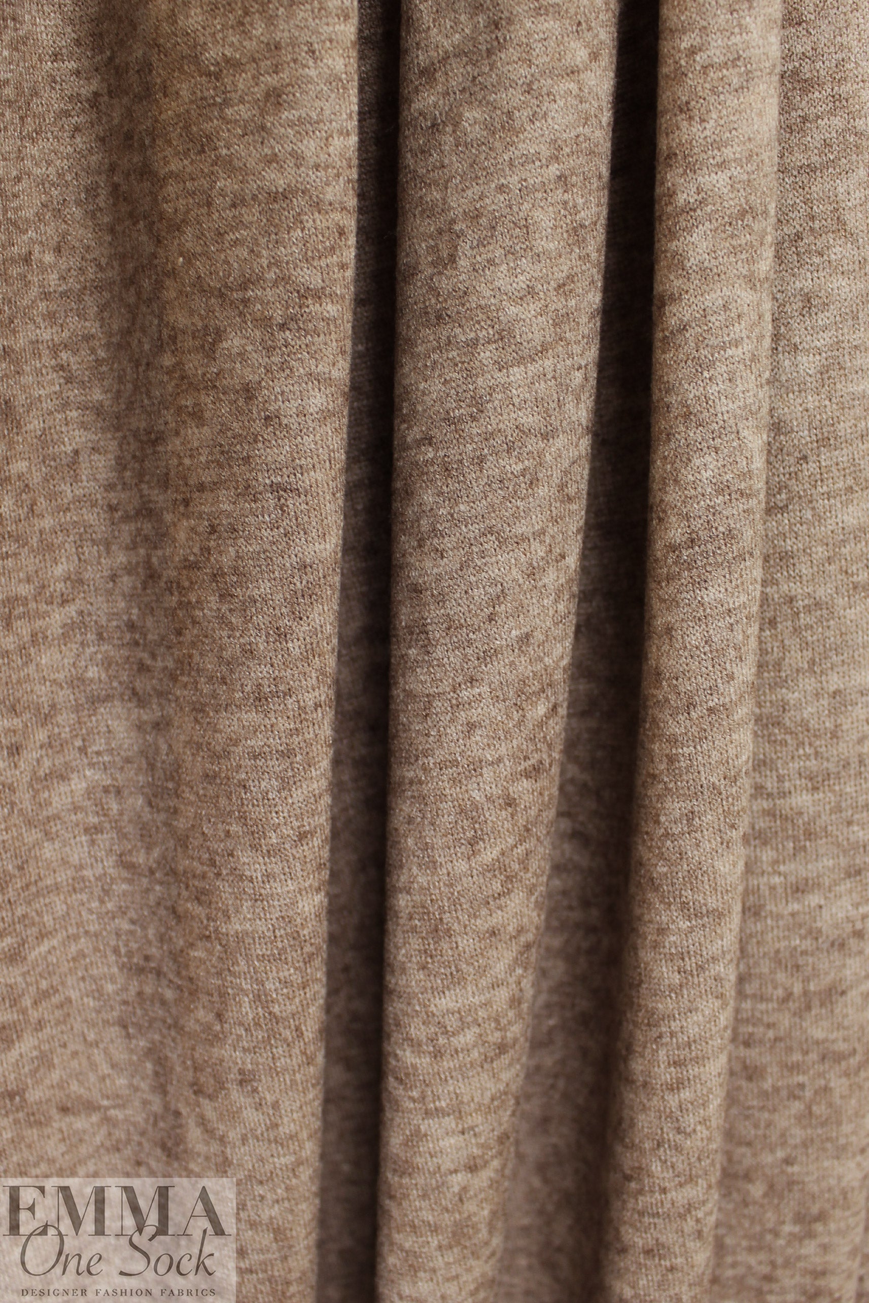 super soft heathered rayon blend sweater knit - driftwood .75 yds