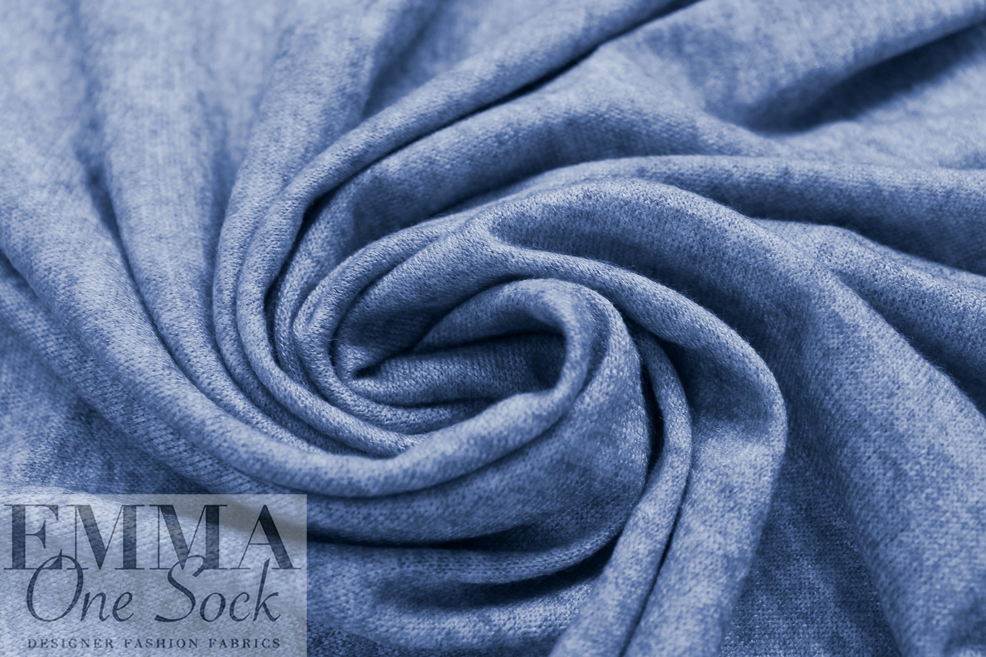 super soft heathered rayon blend sweater knit - denim 1.5 yd
