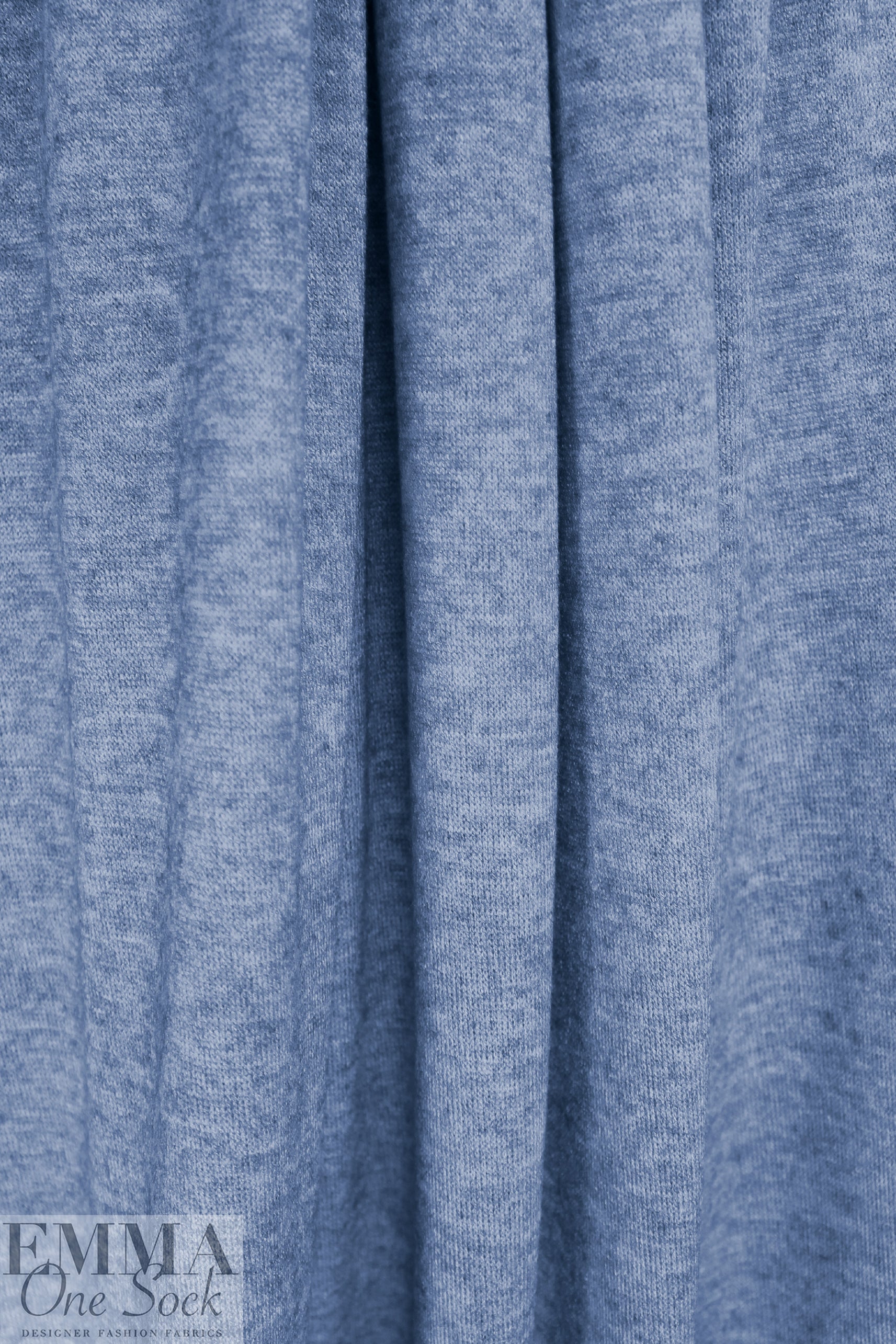 super soft heathered rayon blend sweater knit - denim 1.5 yd