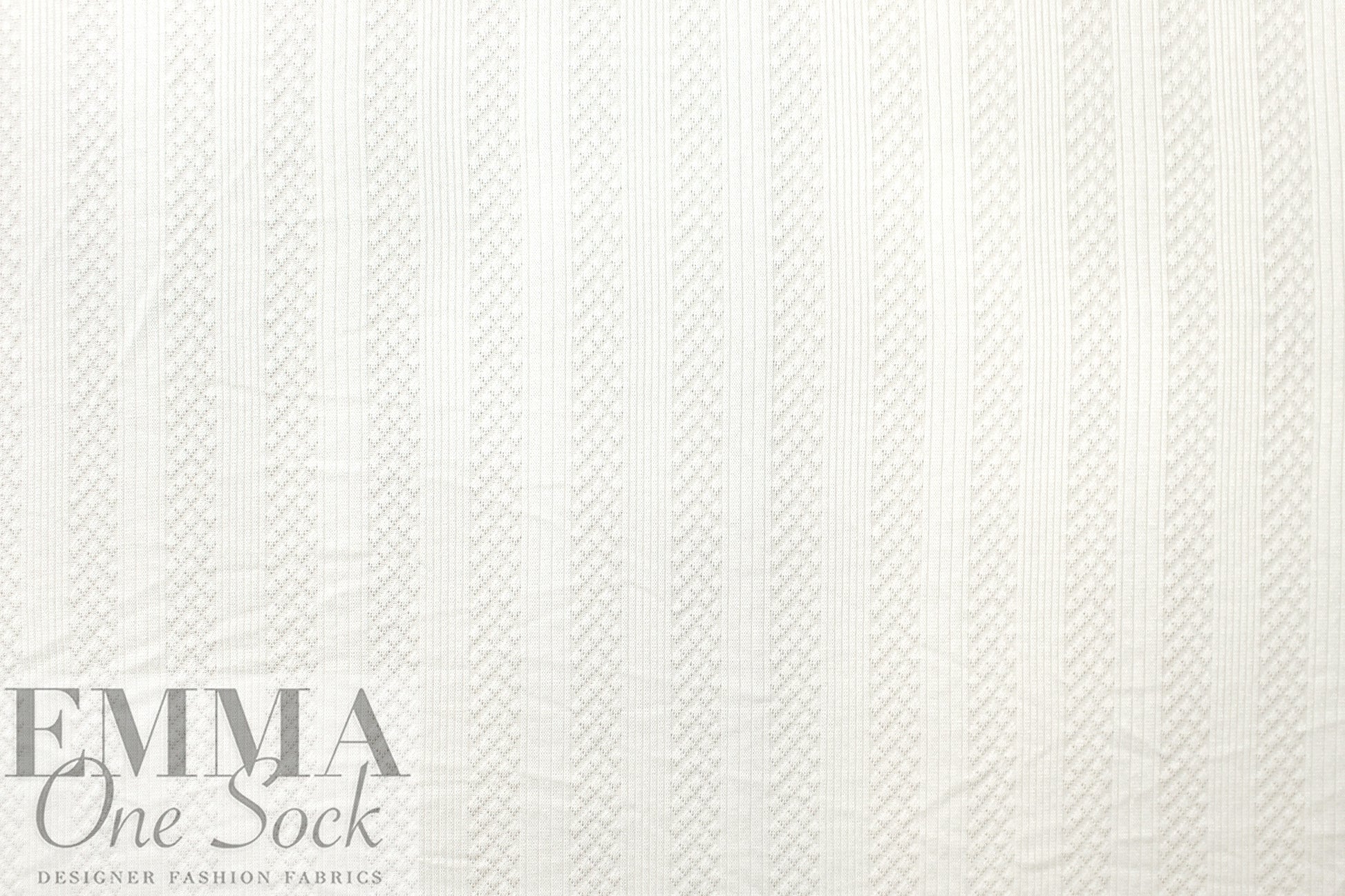 'diamonds and bands' pointelle sweater knit - light cream 2.5 yd