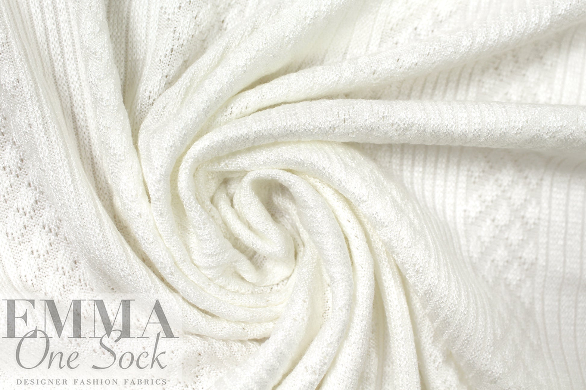 'diamonds and bands' pointelle sweater knit - light cream 2.5 yd