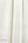 'diamonds and bands' pointelle sweater knit - light cream 2 yd