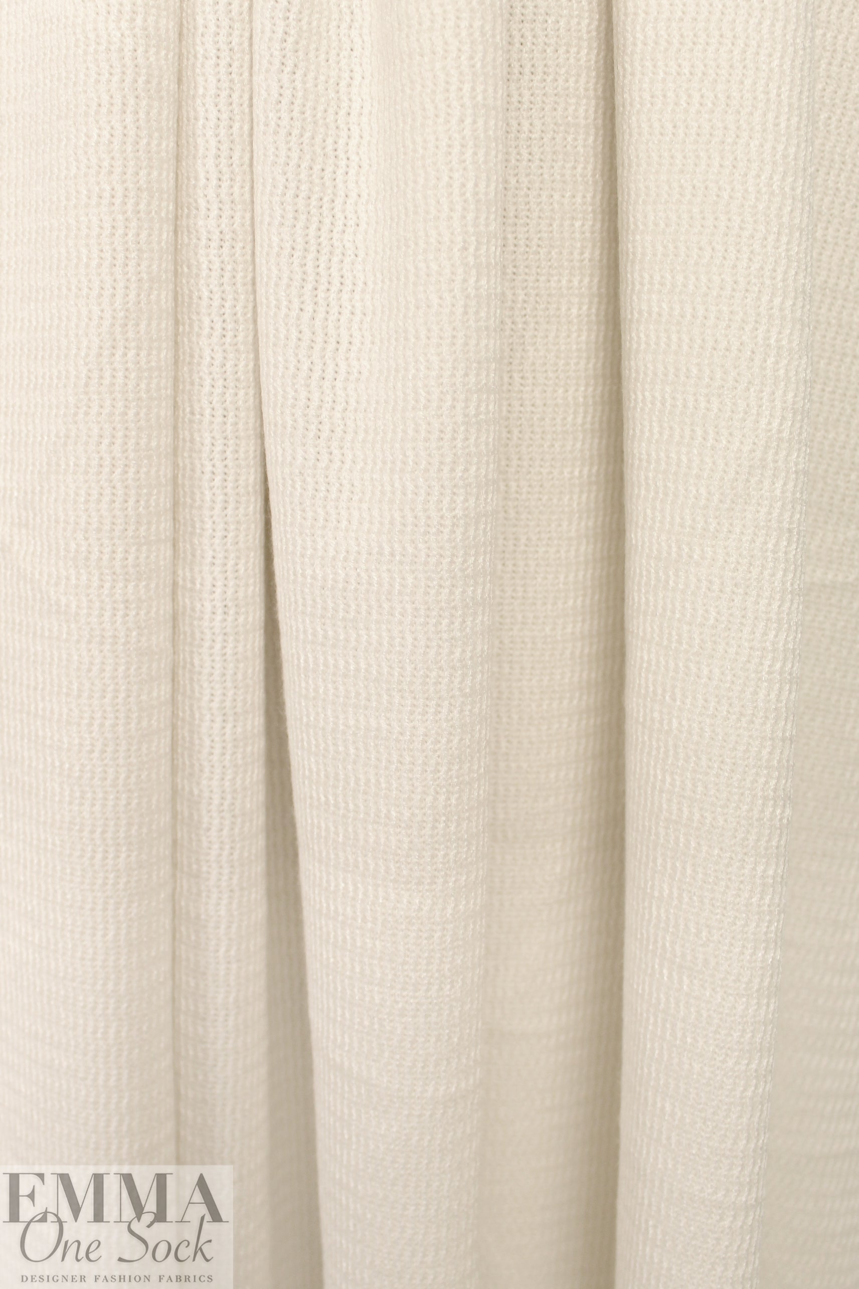 'demi knit' rayon blend textured sweater knit- ivory 1.625 yds