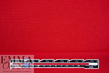 'demi knit' rayon blend textured sweater knit- red 1.75 yd