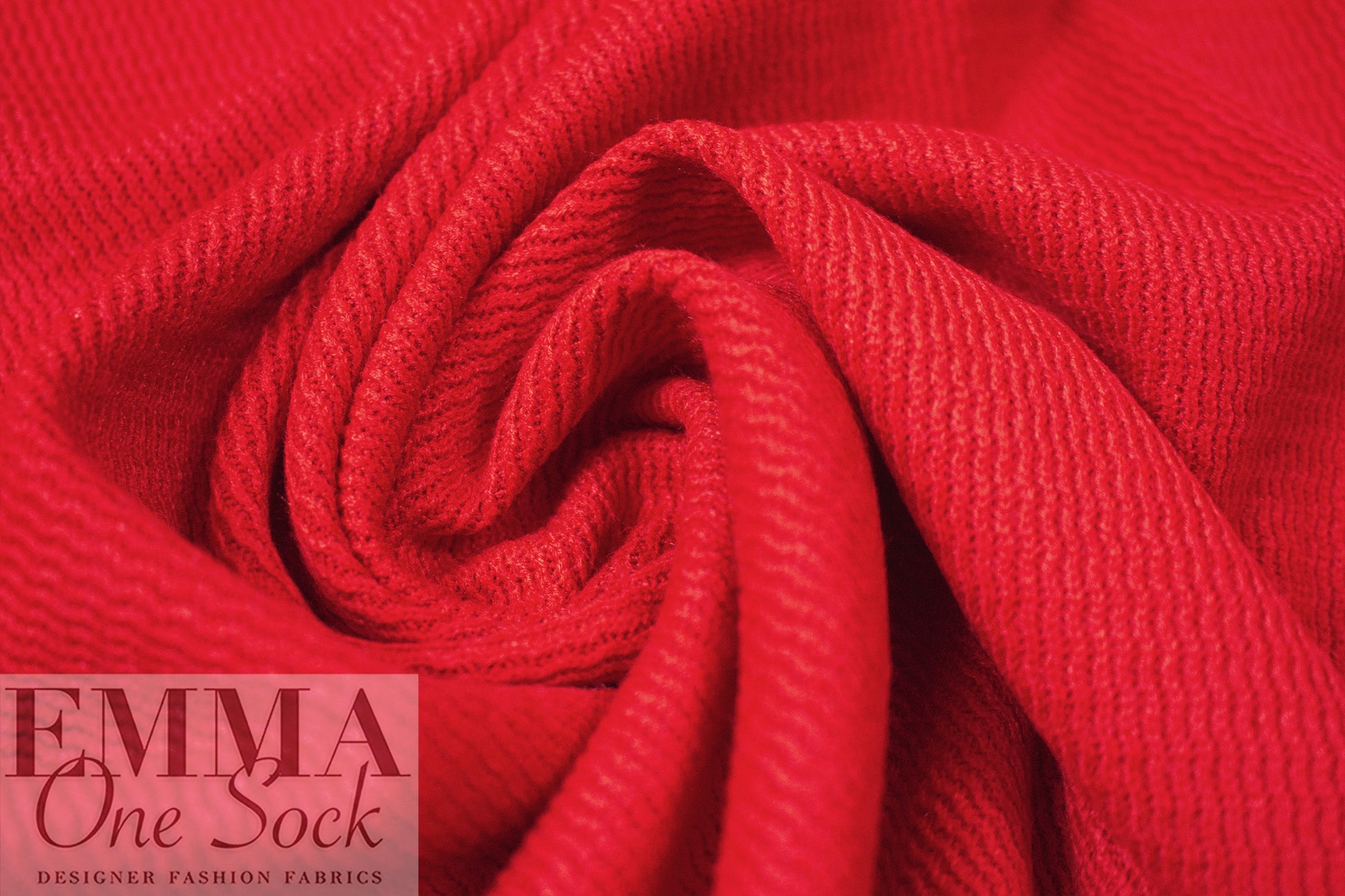'demi knit' rayon blend textured sweater knit- red 1.75 yds