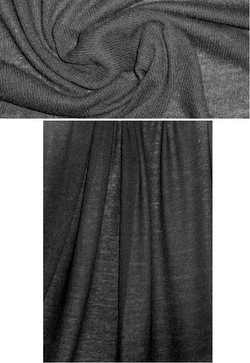 Akik0 black wool sweater knit 2.25 yds