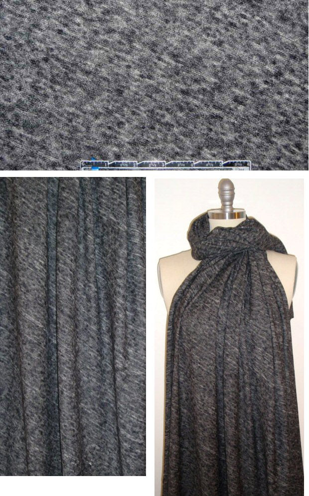 Burning T0rch variegated sweater knit - black heather