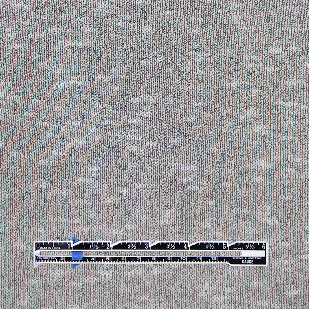 CA designer variegated rayon sweater knit - frosty gray 1.125 yds