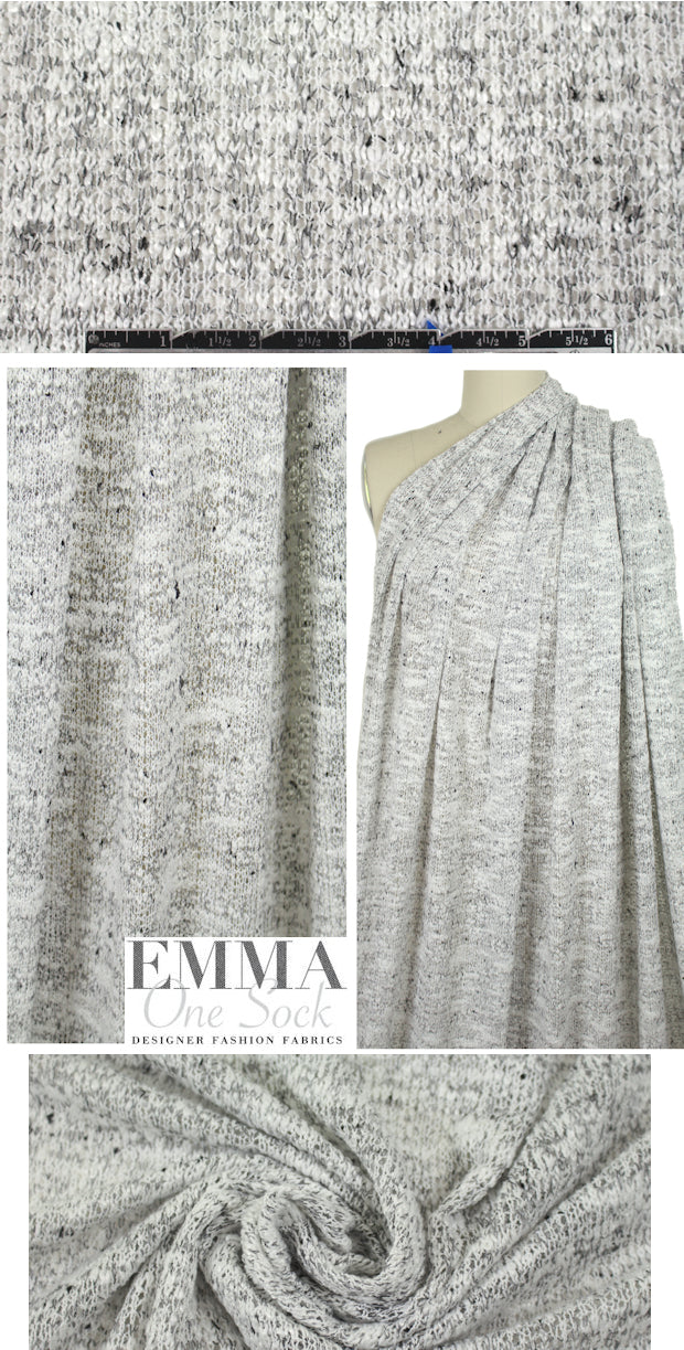 Sp1endid light gray/white tweedy sweater knit