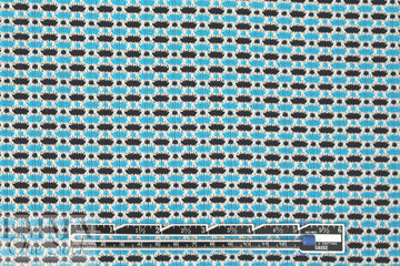 famous designer 'fairisle' sweater knit - turquoise/midnight