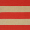 French striped cotton/linen sweater knit - scarlet/cashew 1.125 yds