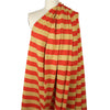 French striped cotton/linen sweater knit - scarlet/cashew 1.125 yds