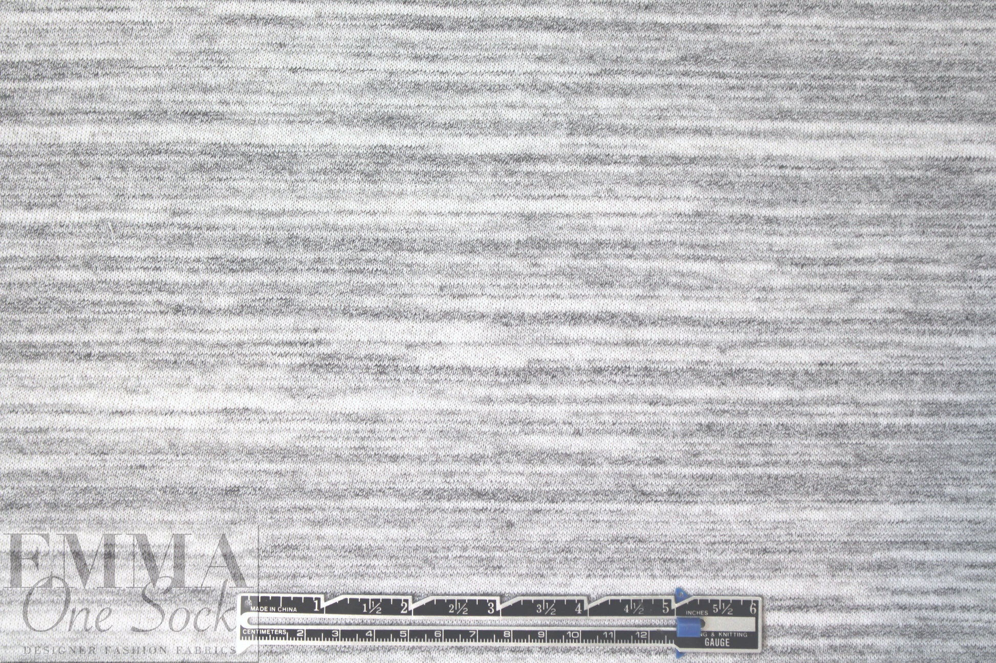 CA designer cotton french terry knit - variegated gray 2.66 yd