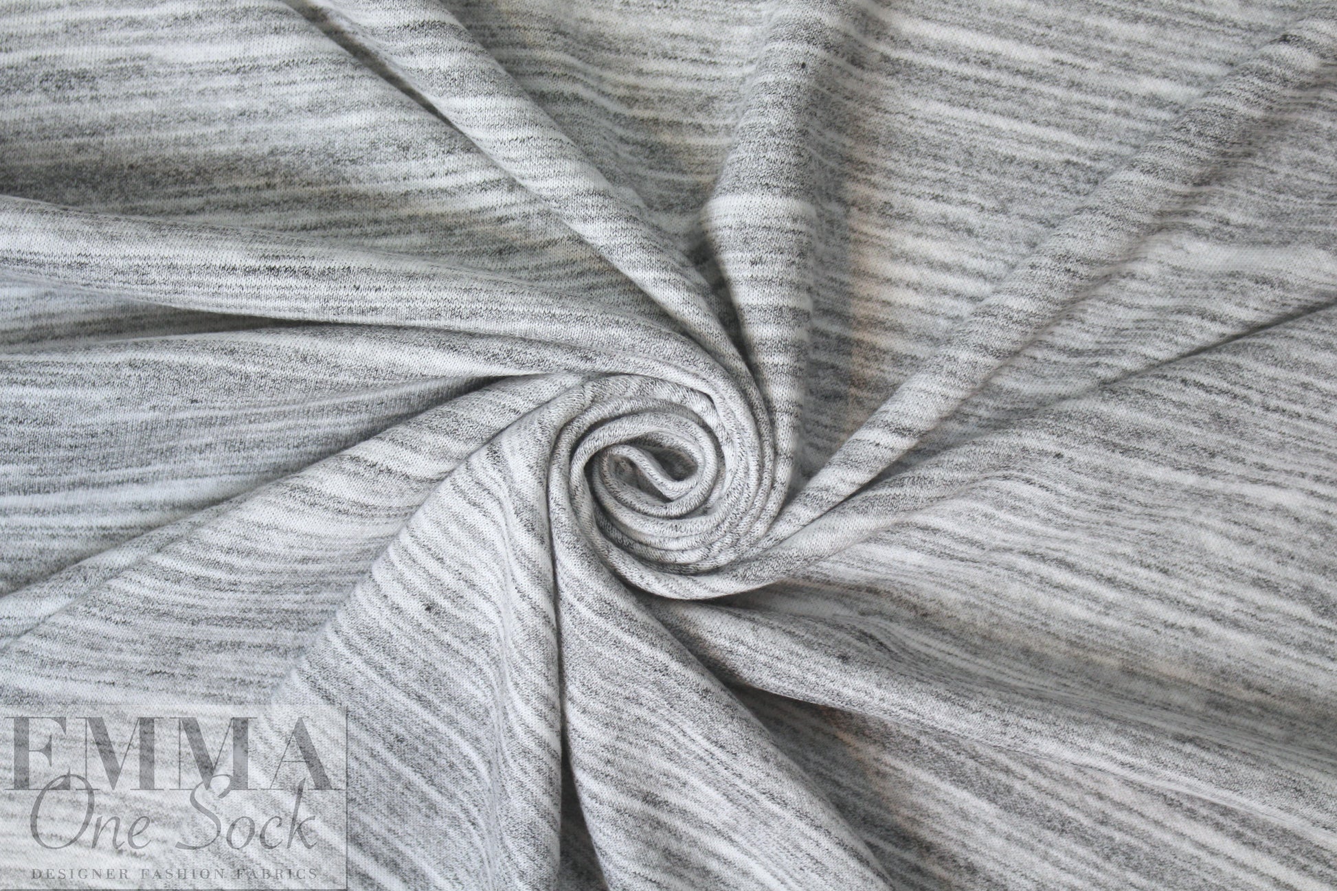 CA designer cotton french terry knit - variegated gray