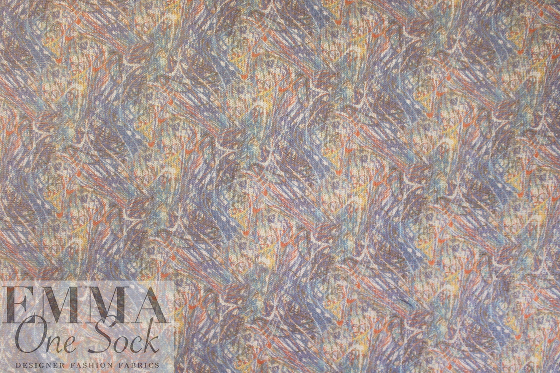 CA designer 'abstract expression' wool blend sweater knit 2 yd