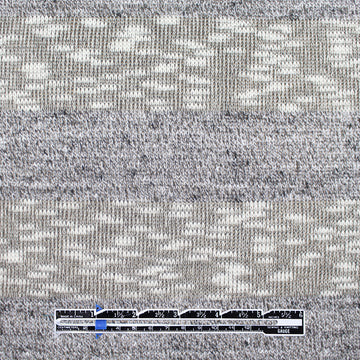 CA designer tweedy stripe sweater knit - black/silver/cream 2 yd