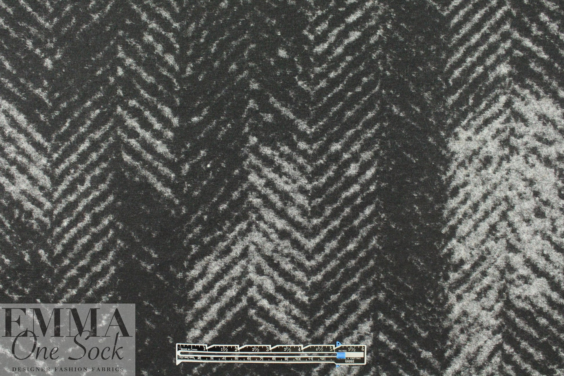 Italian sketchy chevron jacquard sweater knit 1 yard