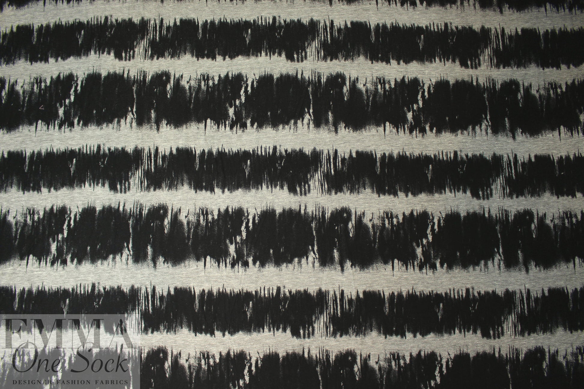 CA designer edgy ink blot cotton blend sweater knit 1.5 yd
