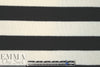 Sp1endid lightweight sweater knit - black/cream stripe 1.5 yd
