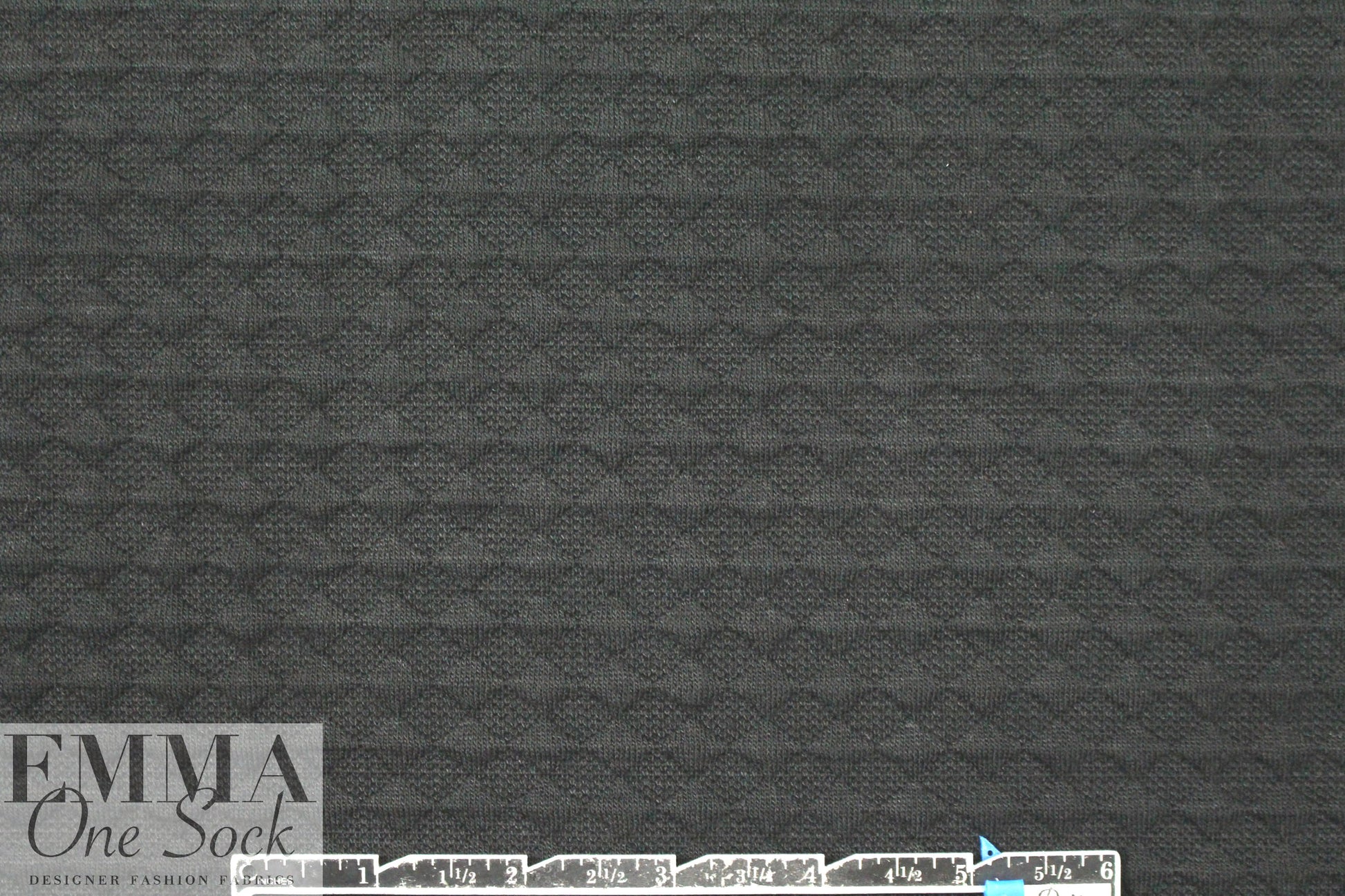 NY designer diamond matelasse' knit - black .875 yds
