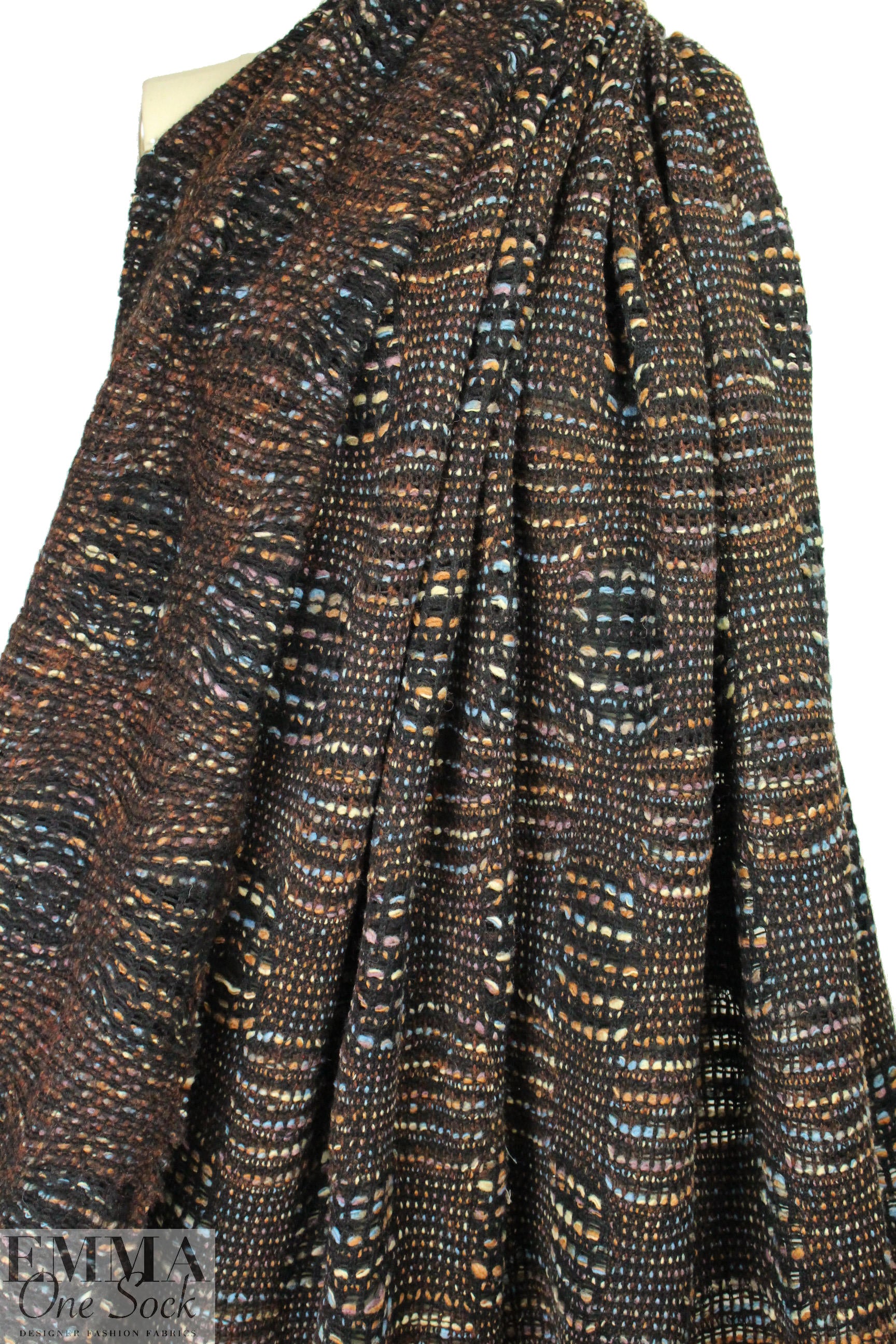 Italian chunky novelty stitch wool blend sweater knit