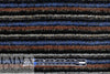 Italian wool blend, yarn-dyed stripe sweater - blue/chestnut .875 yds