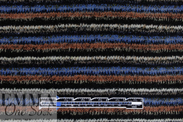 Italian wool blend, yarn-dyed stripe sweater - blue/chestnut .875 yds