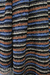 Italian wool blend, yarn-dyed stripe sweater - blue/chestnut .875 yds