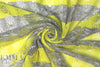 CA designer lacey, stripey open sweater knit - lemon-lime 1 yard