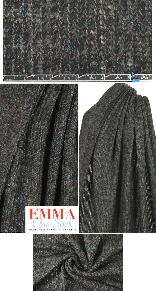 Italian wool/moh blend cozy sweater - mica .875 yds