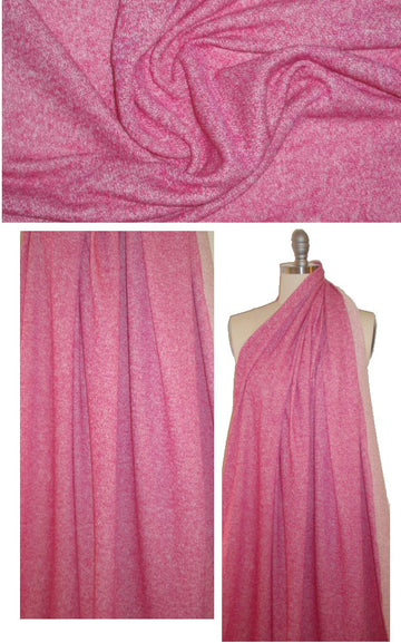 CA designer pink/natural tweedy cotton 'terry' sweater knit 1.66 yd