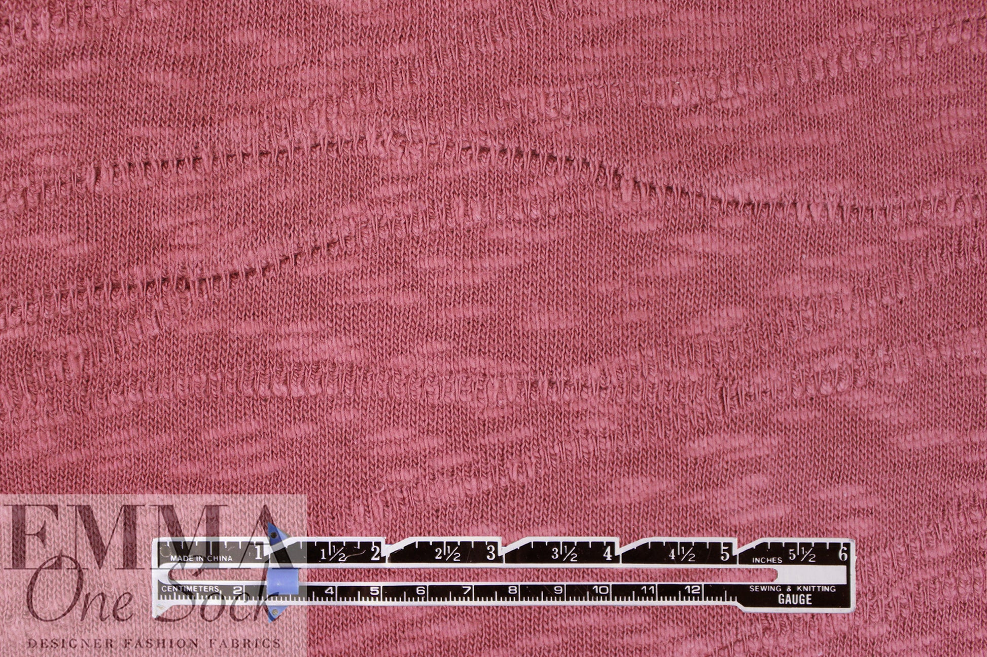 MTM organic cotton GOTS/Oeko-Tex slub sweater knit - rosewood 1 yard