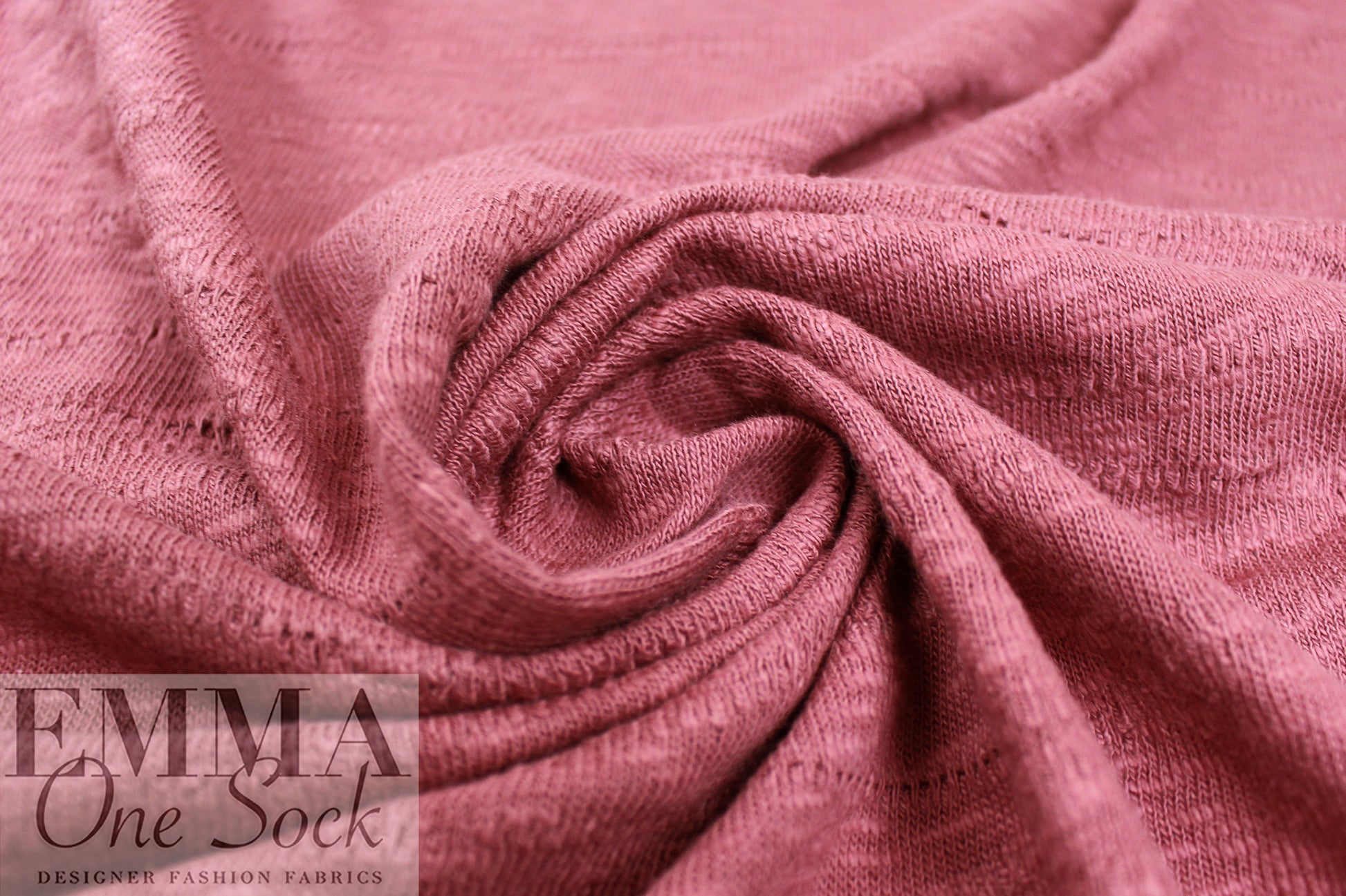 MTM organic cotton GOTS/Oeko-Tex slub sweater knit - rosewood .5 yds